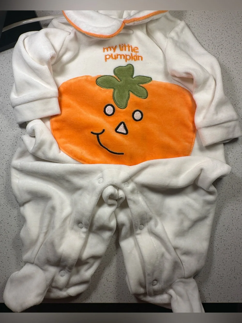 Partisan Baby My Little Pumpkin Halloween Footed Sleeper 3-6M Vintage
